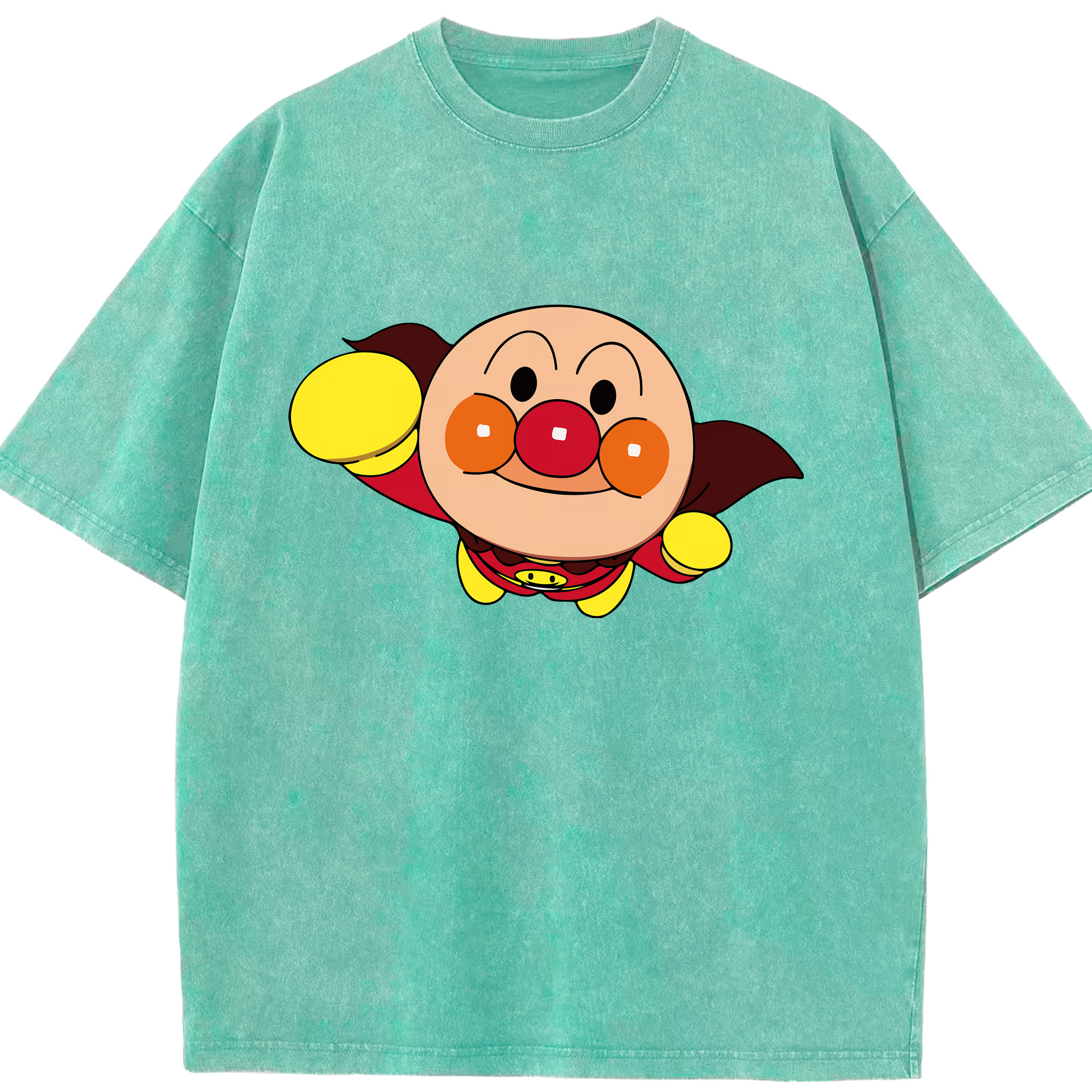 （画像用） アンパンマン Anpanman 綿100% ヴィンテージ風 半袖Tシャツ（フロントプリント）